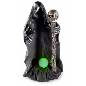 Figurina Halloween Schelet Fantoma polirasina multicolora cu leduri cm 9,5 x 8,5 x 17,5 H