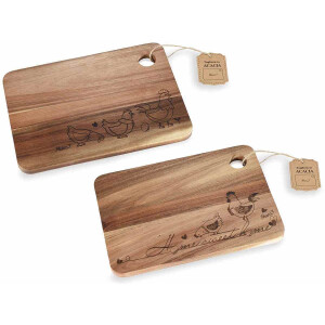 Set 2 platouri servire lemn cm 28 x 20 H