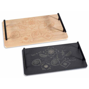 Set 2 tavi lemn cm 35 x 20 x 4,5 H