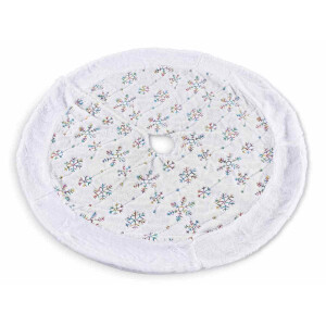 Covoras brad Craciun textil paiete multicolore 90 cm