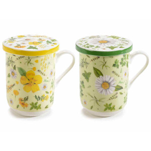 Set 4 cani portelan 8x11 cm, 300 ml