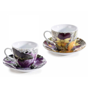 Set 4 cesti portelan 8.5x7 cm, 200 ml