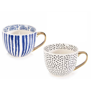 Set 2 cani portelan 10x8 cm 400 ml
