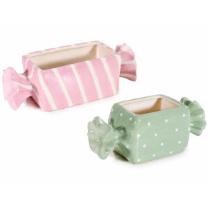 Set 2 boluri ceramica multicolora Bomboana 22.5x9x7.5 cm, 21x8.5x8.5 cm
