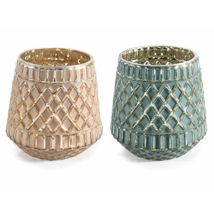 Set 2 candele sticla 10.5x10.5 cm
