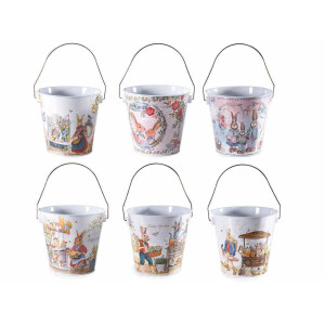 Set 6 ghivece Paste metal multicolor 13x21 cm