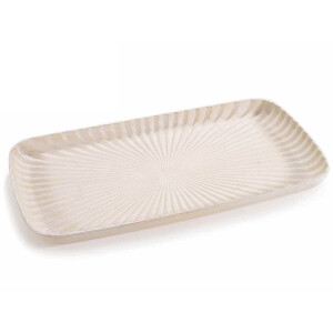Tava lemn alb antichizat 34x17.5 cm