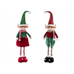 Set 2 figurine Elfi textil multicolor 26x22x116 cm