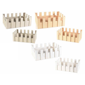 Set 6 cosuri lemn 27x18x10 cm, 23x14x9 cm
