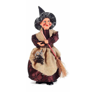 Figurina Halloween Vrajitoare Befana cu recipient pentru dulciuri III cm 12x11x30 H