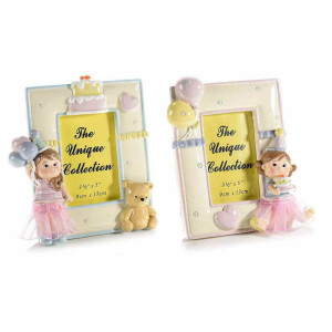 Set 2 rame foto de masa polirasina Doll 11 cm x 12 h, 4,5 x 6,5 H
