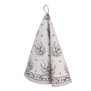 Prosop bucatarie bumbac gri bej Ren 80 cm