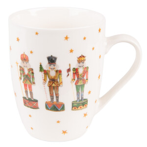 Set 3 cani portelan Craciun 12x8x10 cm, 300 ml