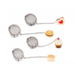 Set 8 infuzoare ceai Love 3x3.5 cm