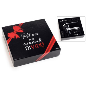 Set cadou, 4 ustensile pentru vin 22 x 20,5 x 6 H