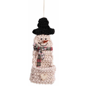 Figurina Craciun Om de Zapada textil multicolor cm 18 x 44 H