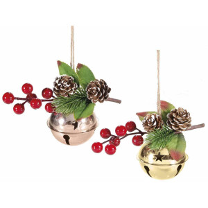 Set 2 ornamente brad Clopotei 14.5x9 cm