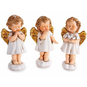 Set 3 figurine Ingeri polirasina multicolora cm 4 x 3 x 8,5 H