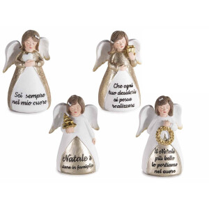 Set 4 figurine Ingeri polirasina multicolora cm 7 x 5 x 11 H