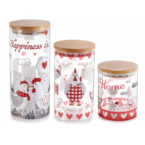 Set 6 borcane 9.5x22 cm, 9.5x17 cm, 9.5x12.5 cm