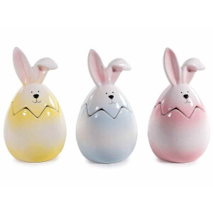 Set 3 oua decorative Paste ceramica multicolora 9x16.5 cm