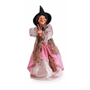 Figurina Vrajitoare Befana cu recipient pentru dulciuri  Ø12cmx35H