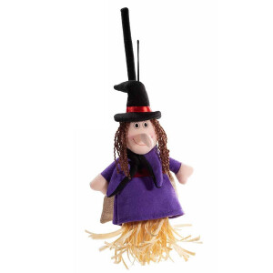 Figurina Vrajitoare Halloween Befana cu saculet textil cm 17 x 45 H