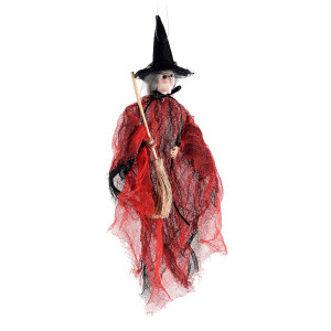 Figurina Halloween Vrajitoare Befana textil multicolor III cm 13 x 32 H
