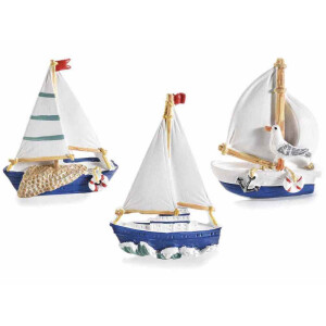 Set 3 Barcute decorative polirasina multicolora cu adeziv cm 5,5 x 8,5 H