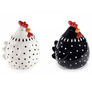 Set 2 borcane Gaina ceramica multicolora 15.5x15x17.5 cm