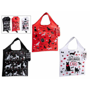 Set 3 sacose cumparaturi poliester multicolor Animals cm 37 x 54 H, 12 L