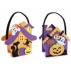 Set 2 gentute Halloween textil multicolor cm 16 x 7,5 x 15 H