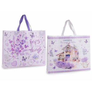 Set 2 sacose cumparaturi material netesut Provensal cm49x12x56H, 21 L