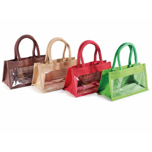 Set 8 gentute cadouri iuta multicolora cm28x15x15,5H