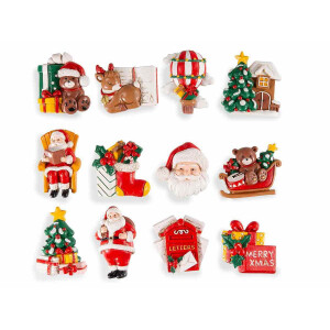 Set 12 magneti Craciun 3.5x5.5 cm