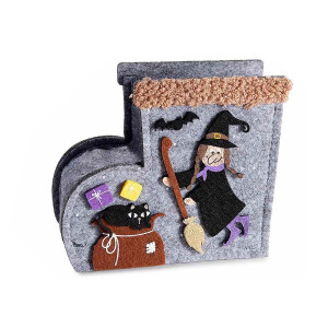 Ghetuta Halloween Befana textil multicolor III cm 15 x 7 x 13 H