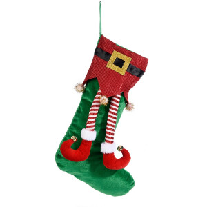 Ciorap Craciun suspendabil model Elf 28x50 cm