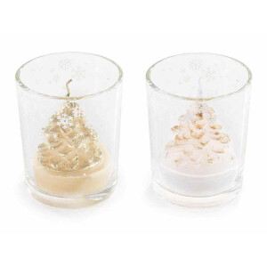 Set 2 candele Craciun Ø 5,5 cm x 6,5 H