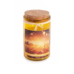 Lumanare parfumata in borcan aroma Citronella, ceara galbena Ø 5,5 cm x 9,5 H