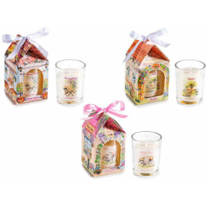 Set 3 lumanari parfumate aroma Flori, Bumbac, Vanilie Ø 5 cm x 6 H