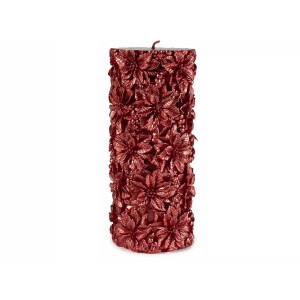 Lumanare Craciun rosie  Ø 7,5 cm x 17 H