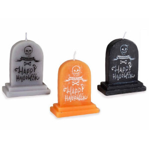 Set 3 lumanari Halloween ceara multicolora cm 6 x 3,5 x 7,5 H
