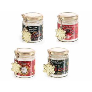 Set 4 candele parfumate Craciun 6.5x8 cm