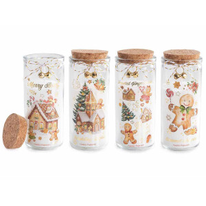 Set 4 lumanari parfumate Craciun Ø 6 cm x 14,5 H