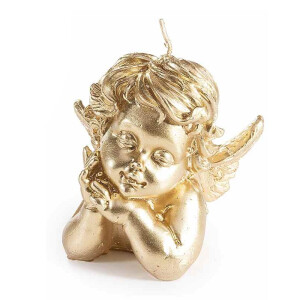 Lumanare Ingeras ceara aurie III cm 9,5 x 7 x 9,5 H