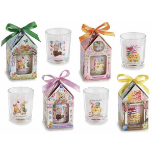 Set 4 lumanari Paste in cutie cadou multiarome Ø 5,5 cm x 6,5 H