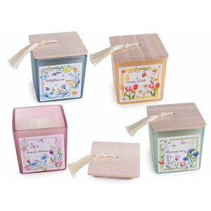 Set 4 lumanari parfumate in borcan cm 8 x 8 x 8,5 H