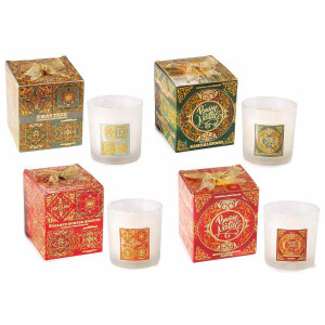 Set 4 lumanari parfumate Craciun 8x8x9 cm