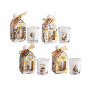 Set 4 lumanari Craciun parfumate Ø 5,5 cm x 6,5 H
