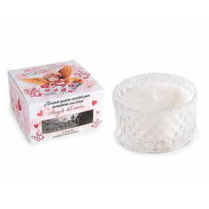 Lumanare parfumata in borcan sticla, cutie cadou aroma Vanilie cm 9 x 9 x 5 H